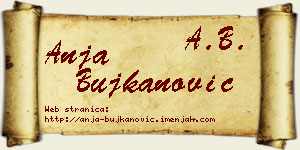 Anja Bujkanović vizit kartica